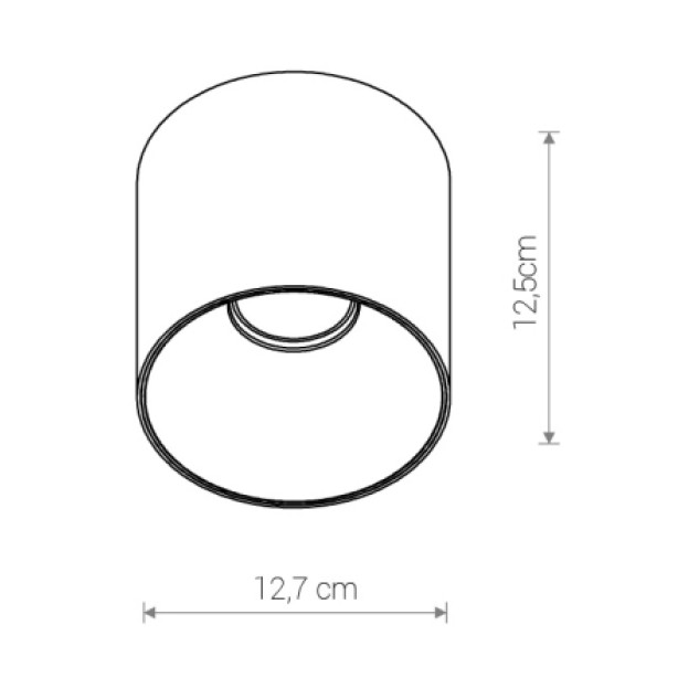 Lubinis šviestuvas POINT TONE WH/WH 10W 8222