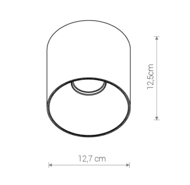 Lubinis šviestuvas POINT TONE BL/BL 10W GU10 8225