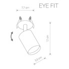 Įleidžiamas šviestuvas EYE FIT BLACK 1