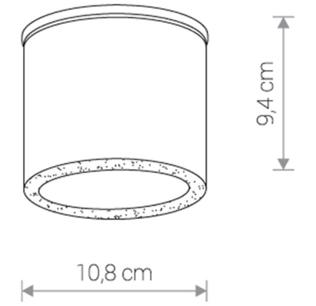 Lubinis šviestuvas HEXA GRAPHITE 9565