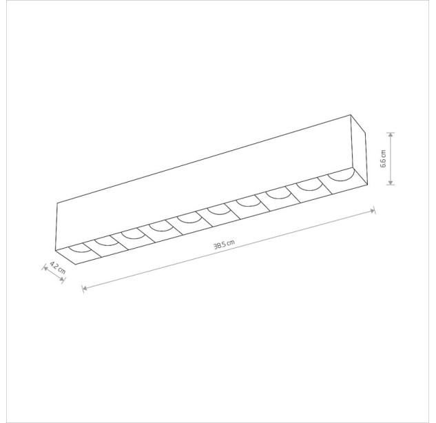 Akcentinis / lubinis šviestuvas 40W 3000K MIDI LED 10056