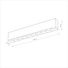 Akcentinis / lubinis šviestuvas 40W 3000K MIDI LED 10056