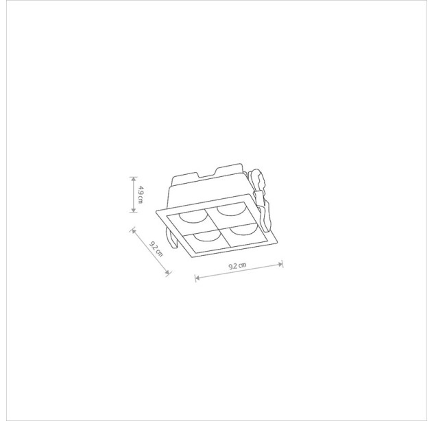 Įleidžiamas šviestuvas 16W 4000K MINI LED 10064 Įleidžiamas šviestuvas 16W 4000K MINI LED 10064