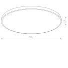 Lubinis šviestuvas AGNES ROUND LED PRO 64W 4000K 