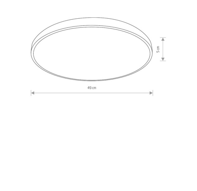 Lubinis šviestuvas AGNES ROUND LED PRO WH 32W 3000K IP44