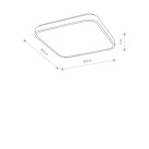 Lubinis šviestuvas AGNES SQUARE LED PRO BL 16W 3000K IP44 