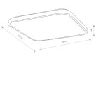 Lubinis šviestuvas AGNES SQUARE LED PRO BL 64W 4000K IP44