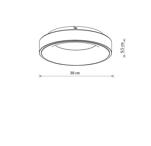 Lubinis šviestuvas NIKKI ROUND LED WHITE 32W 3000K