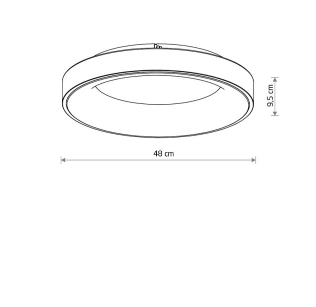 Lubinis šviestuvas NIKKI ROUND LED WHITE 48W 3000K 11201 Lubinis šviestuvas NIKKI ROUND LED WHITE 48W 3000K 11201