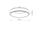 Lubinis šviestuvas NIKKI ROUND LED BLACK 32W 3000K