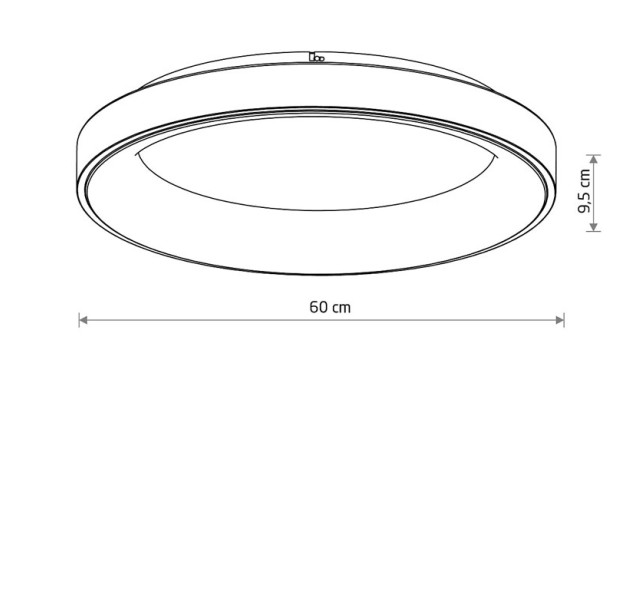 Lubinis šviestuvas NIKKI ROUND LED BLACK 60W 4000K Lubinis šviestuvas NIKKI ROUND LED BLACK 60W 4000K
