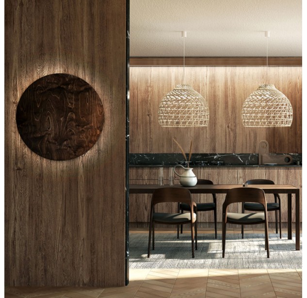 Sieninis šviestuvas RING TIMBER LED XL 3000K 16W 11292 Sieninis šviestuvas RING TIMBER LED XL 3000K 16W 11292