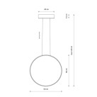Pakabinamas šviestuvas CIRCOLO LED M 3000K 21W 11401 Pakabinamas šviestuvas CIRCOLO LED M 3000K 21W 11401