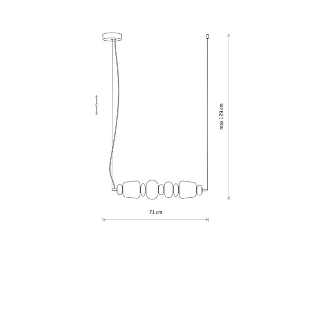 Pakabinamas šviestuvas Ceramic horizontal LED 22W 3000K IP20 11700