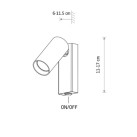Sieninis šviestuvas Sconce FOURTY GU10 11765 Sieninis šviestuvas Sconce FOURTY GU10 11765