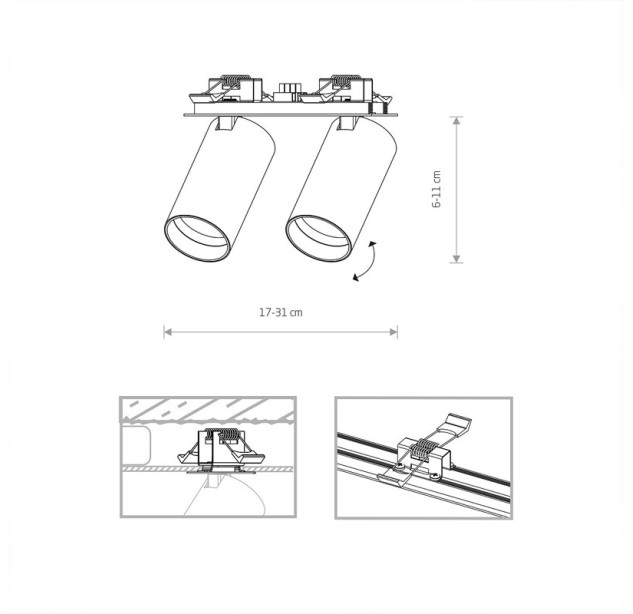 Įleidžiamas šviestuvas MONO SURFACE II 7834 Įleidžiamas šviestuvas MONO SURFACE II 7834