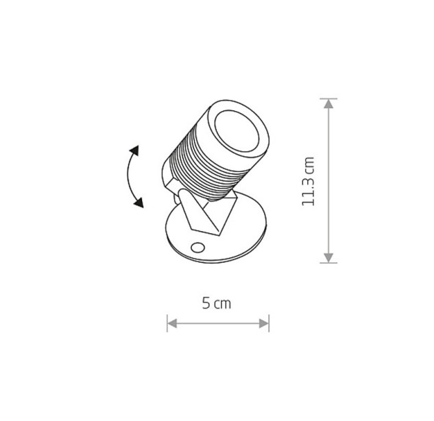 Sieninis šviestuvas SPIKE LED S 5W IP54 3000K Sieninis šviestuvas SPIKE LED S 5W IP54 3000K