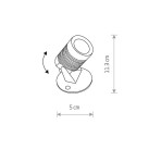 Sieninis šviestuvas SPIKE LED S 5W IP54 3000K Sieninis šviestuvas SPIKE LED S 5W IP54 3000K