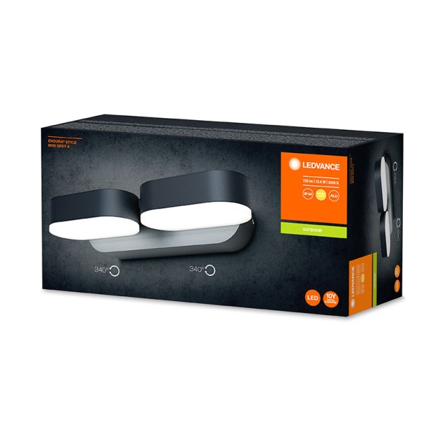 Sieninis šviestuvas ENDURA 3000K 13.5W 4058075205178 Sieninis šviestuvas ENDURA 3000K 13.5W 4058075205178