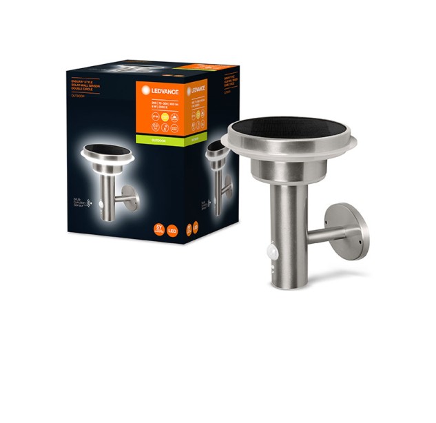 Sieninis šviestuvas su saulės baterija ENDURA 3000K 6W 4058075392687 dimeriuojamas Sieninis šviestuvas su saulės baterija ENDURA 3000K 6W 4058075392687 dimeriuojamas