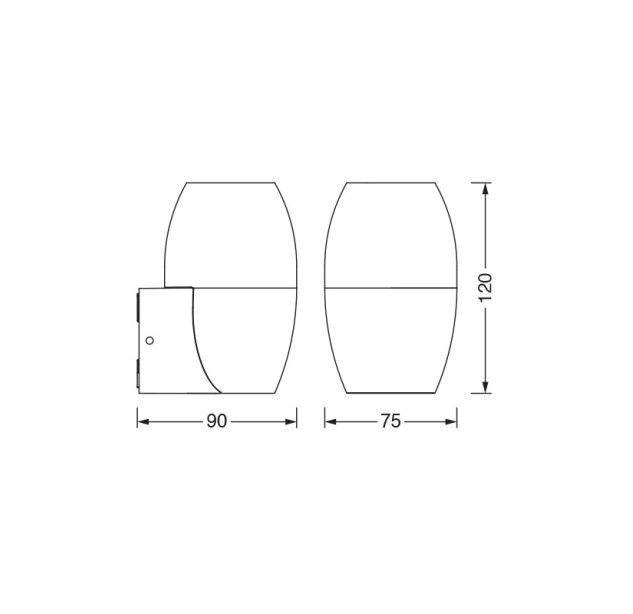 Sieninis šviestuvas ENDURA 4058075554474 Sieninis šviestuvas ENDURA 4058075554474