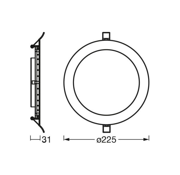 Įleidžiamas šviestuvas DL SLIM 22W 4000K 4058075573154 Įleidžiamas šviestuvas DL SLIM 22W 4000K 4058075573154