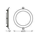 Įleidžiamas šviestuvas DL SLIM 22W 4000K 4058075573154 Įleidžiamas šviestuvas DL SLIM 22W 4000K 4058075573154