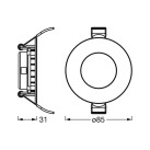 Įleidžiamas šviestuvas DL SLIM SET 4.5W 3000K 4058075629387 Įleidžiamas šviestuvas DL SLIM SET 4.5W 3000K 4058075629387
