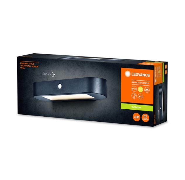 Sieninis šviestuvas su saulės baterija ENDURA 3000K 6W 4058075766228 Sieninis šviestuvas su saulės baterija ENDURA 3000K 6W 4058075766228
