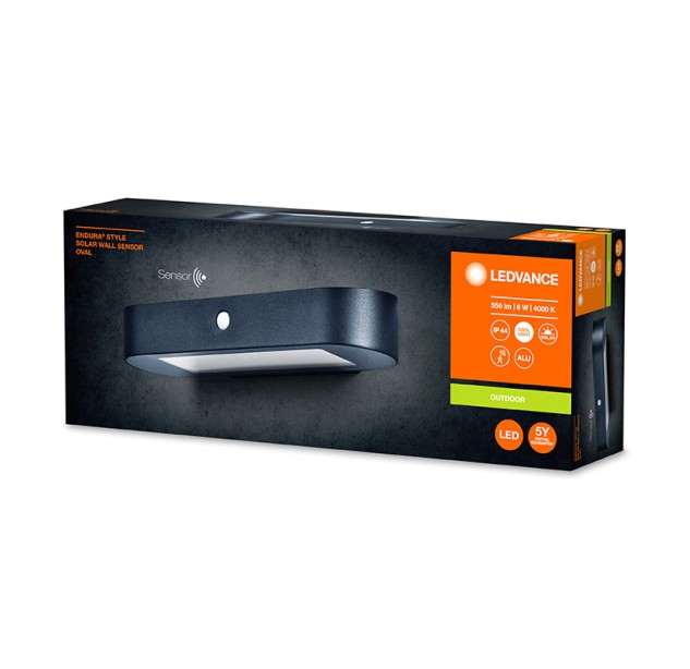 Sieninis šviestuvas su saulės baterija ENDURA 4000K 6W 4058075766242 Sieninis šviestuvas su saulės baterija ENDURA 4000K 6W 4058075766242