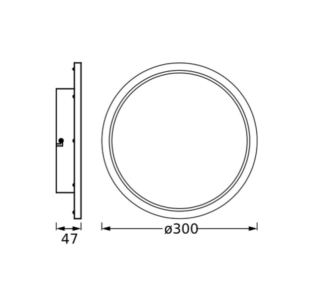 Lubinis šviestuvas ORBIS DISC 18W 3000K-4000K 4099854096136 Lubinis šviestuvas ORBIS DISC 18W 3000K-4000K 4099854096136