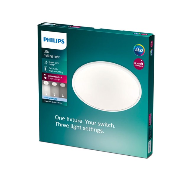 Lubinis šviestuvas SUPERSLIM 4000K 15W 8718699681074 Lubinis šviestuvas SUPERSLIM 4000K 15W 8718699681074