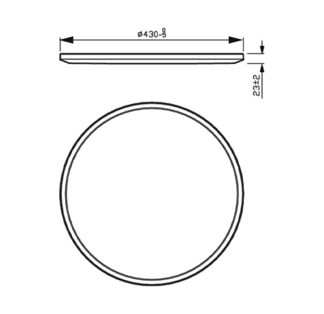 Lubinis šviestuvas SUPERSLIM 2700K 22W 8719514327061 Lubinis šviestuvas SUPERSLIM 2700K 22W 8719514327061