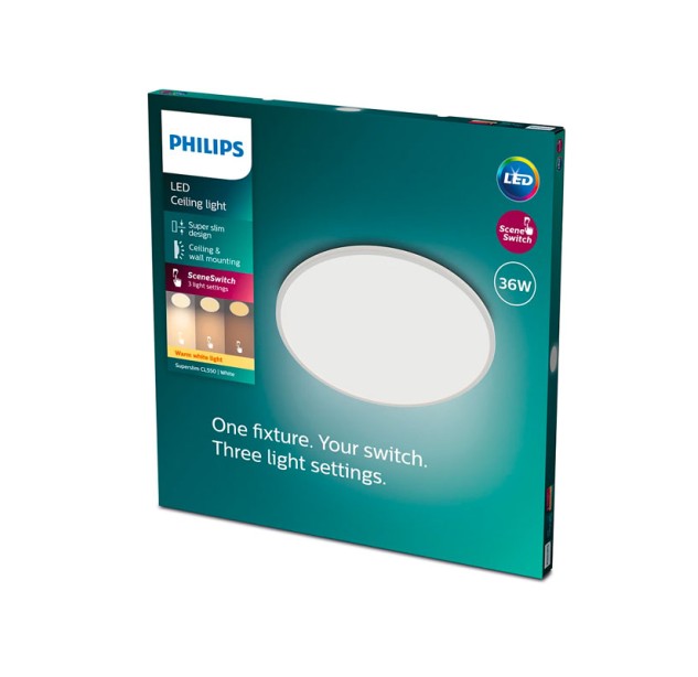 Lubinis šviestuvas SUPERSLIM 2700K 36W 8719514327146