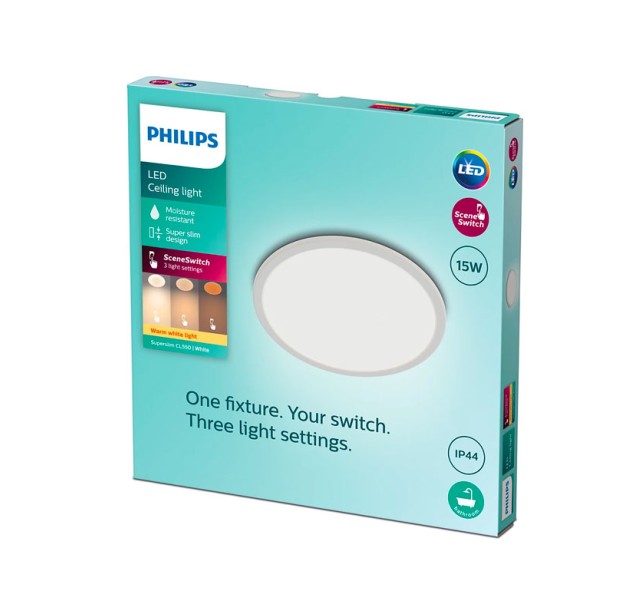 Lubinis šviestuvas SUPERSLIM 2700K 15W 8719514327184 Lubinis šviestuvas SUPERSLIM 2700K 15W 8719514327184