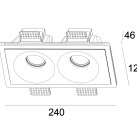 Priglaistomas šviestuvas Round Double GU10 2x35W 03140997000013