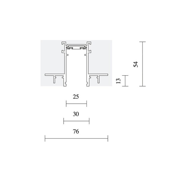 Užglaistomas bėgelis INSIGHT PROFILE 1 300CM 36.0003.01