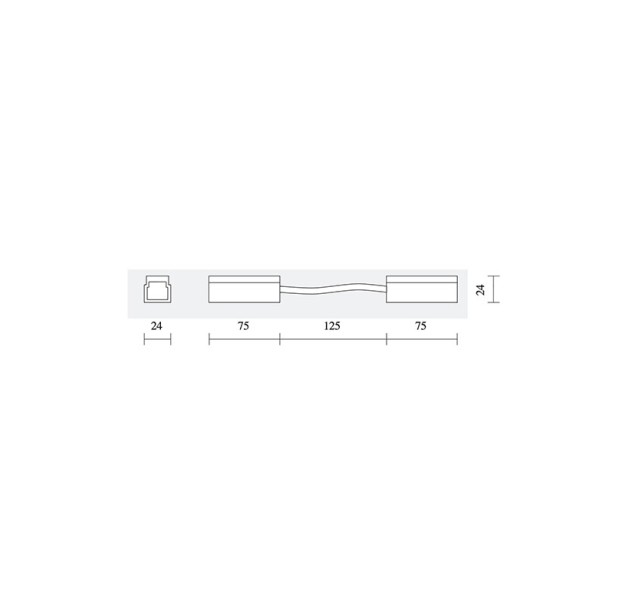 Bėgelio sujungimas INSIGHT FLEXIBLE CONNECTOR 48V/DC 36.1030.01 Bėgelio sujungimas INSIGHT FLEXIBLE CONNECTOR 48V/DC 36.1030.01