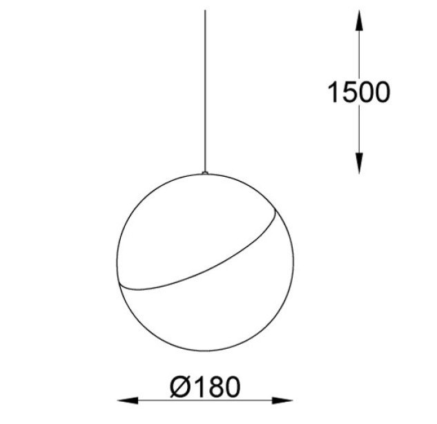 Pakabinamas šviestuvas INSIGHT BALL SUSPENDED 31W 36.0151.03.830.DIM