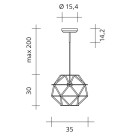 Pakabinamas šviestuvas EUCLIDE 3000K 44W ART.1821.30.3000 Pakabinamas šviestuvas EUCLIDE 3000K 44W ART.1821.30.3000
