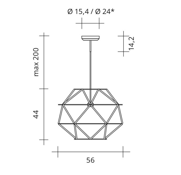 Pakabinamas šviestuvas EUCLIDE 3000K 62W ART.1821.31.3000 Pakabinamas šviestuvas EUCLIDE 3000K 62W ART.1821.31.3000