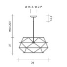 Pakabinamas šviestuvas EUCLIDE 2700K 62W ART.1821.32.2700 Pakabinamas šviestuvas EUCLIDE 2700K 62W ART.1821.32.2700