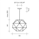 Pakabinamas šviestuvas EUCLIDE 3000K 62W ART.1822.31.3000 Pakabinamas šviestuvas EUCLIDE 3000K 62W ART.1822.31.3000