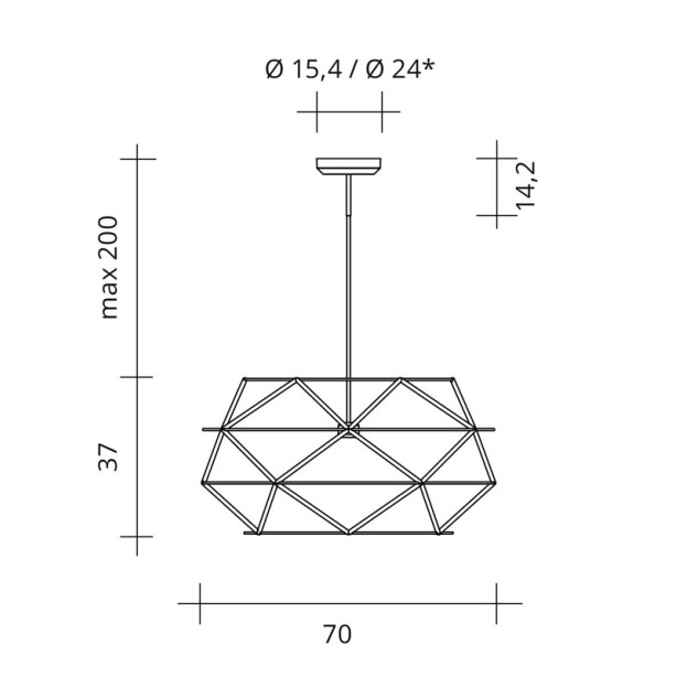 Pakabinamas šviestuvas EUCLIDE 2700K 62W ART.1822.32.2700 Pakabinamas šviestuvas EUCLIDE 2700K 62W ART.1822.32.2700