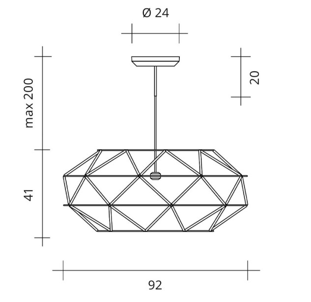 Pakabinamas šviestuvas EUCLIDE 3000K 92W ART.1822.33.3000 Pakabinamas šviestuvas EUCLIDE 3000K 92W ART.1822.33.3000