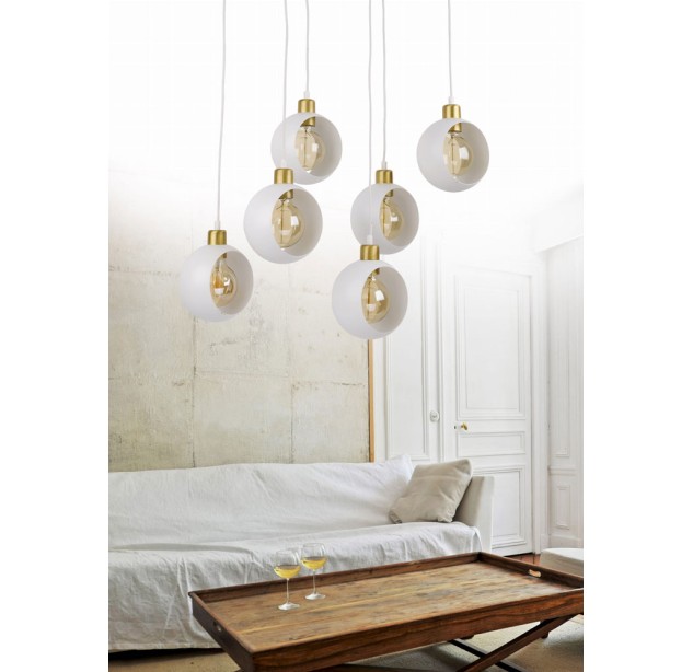 Pakabinamas šviestuvas CYKLOP WHITE 6