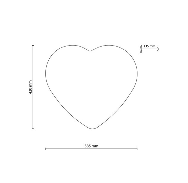 Sieninis šviestuvas HEART 5925