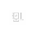 LED profilio laikiklis PLATE Y 2VNT A2090019