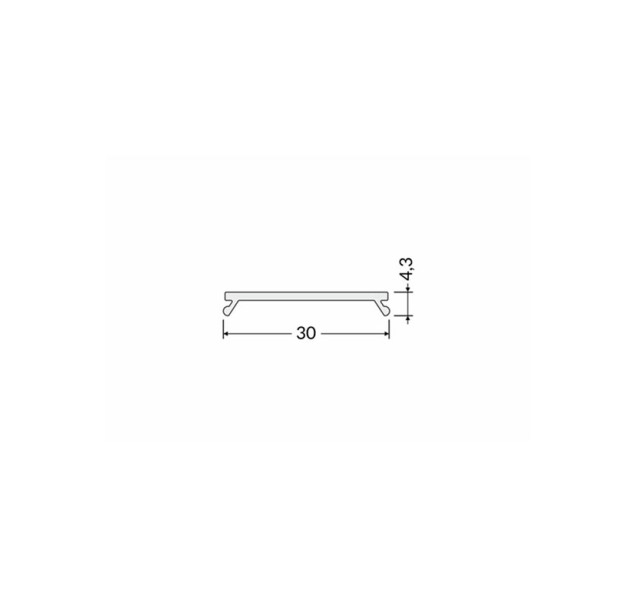LED profilio gaubtas C9 CLICK 2M