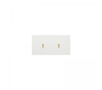 2-jų vietų horizontalus rėmelis baltos / aukso spalvos: jungiklis - perjungiklis 1 kl. x 2